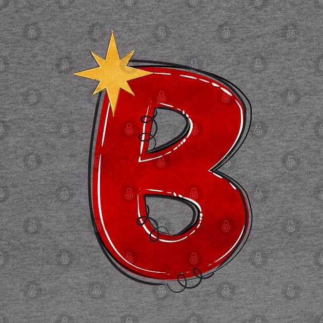 Letter B - Christmas Letter by Pop Cult Store